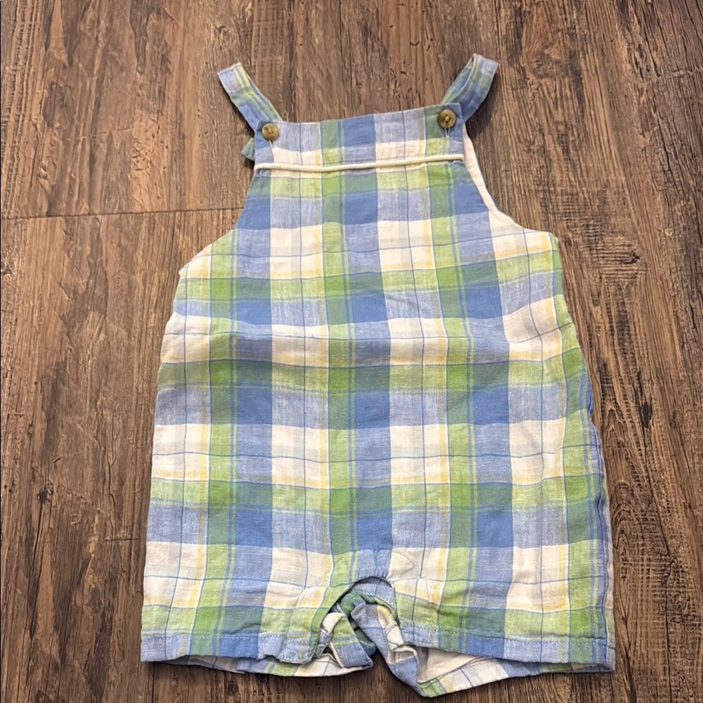 Janie and Jack Blue and Green Bodysuit Plaid Design